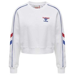 блуза,дамски,блузи,hummel,durban,crop,sweatshirt,white