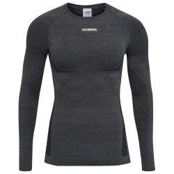 тениска,мъжки,тениски,hummel,mike,seamless,long,sleeve,t,shirt,grey,(black,asphalt,melange)