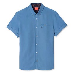 риза,с,къс,ръкав,мъжки,ризи,oxbow,commi,short,sleeve,shirt,blue,(bleu,gascogne)