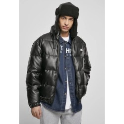 яке,мъжки,якета,southpole,imitation,leather,bubble,jacket,black,(black)