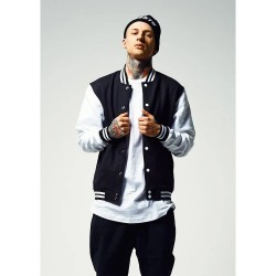 яке,мъжки,якета,urban,classics,2,tone,college,sweat,basic,jacket,black,(black,white)