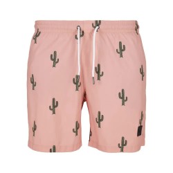 Бански гащета Urban classics Swimming shorts - Pink Salmon / Green (Pink) бански,гащета,мъжки,бански,костюми,urban,classics,swimming,shorts,pink,salmon,green,(pink)