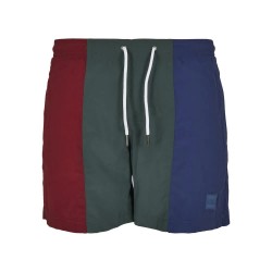 бански,гащета,мъжки,бански,костюми,urban,classics,tricolour,swimming,shorts,bordeaux,bottle,green,(red)