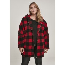 анорак,дамски,якета,и,палта,urban,classics,hooded,check,gt,parka,red
