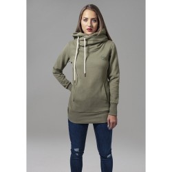 блуза,дамски,блузи,urban,classics,sweatshirt,long,logopatch,green