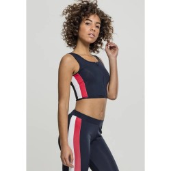 потник,дамски,топове,urban,classics,stripe,zip,crop,sleeveless,top,navy,blue,red,white,(blue)