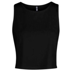 потник,дамски,топове,pieces,kylie,crop,sleeveless,top,black,(black)