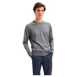 мъжка,блуза,мъжки,пуловери,selected,town,merino,coolmax,crew,neck,sweater,grey