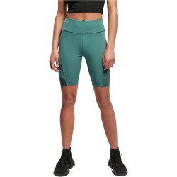 Къси панталони Urban classics High Waist Tech Mesh shorts - vert (Green) къси,панталони,дамски,панталони,urban,classics,high,waist,tech,mesh,shorts,vert,(green)