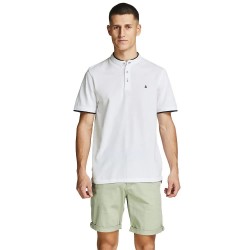 мъжки,блузи,с,яка,jack,&,jones,paulos,mao,short,sleeve,polo,white,(white)
