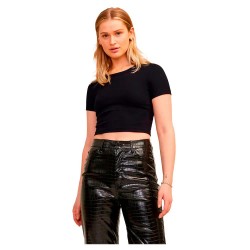 фланелка,с,къс,ръкав,дамски,топове,jack,&,jones,florie,jjxx,short,sleeve,top,black,(black)