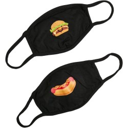 други,аксесоари,mister,tee,burger,and,hot,dog,face,mask,2,units,black,(black)