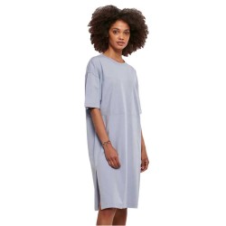 Рокля Urban classics Organic Oversized Slit short sleeve short dress - Pink (Viola Blue) рокля,дамски,поли,и,рокли,urban,classics,organic,oversized,slit,short,sleeve,short,dress,pink,(viola,blue)