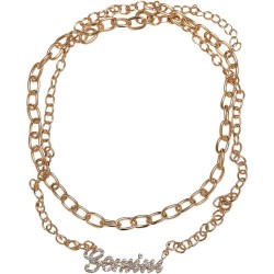 Urban classics Diamond Zodiac necklace - Golden (Gemini) бижутерия,urban,classics,diamond,zodiac,necklace,golden,(gemini)