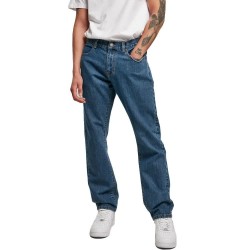 Дънки Urban classics Organic Straight jeans - Blue (Mid Indigo Washed) дънки,мъжки,панталони,urban,classics,organic,straight,jeans,blue,(mid,indigo,washed)
