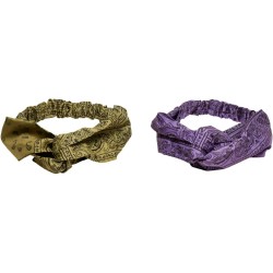 други,аксесоари,urban,classics,print,headband,2,units,multicolor,(lilac,olive)