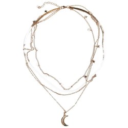 бижутерия,urban,classics,stars,layering,necklace,golden,(gold)