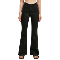 дънки,дамски,панталони,urban,classics,organic,flared,high,waist,jeans,black