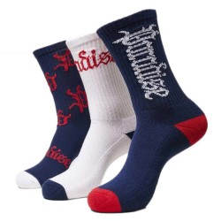 чорапи,мъжки,чорапи,mister,tee,paradise,long,socks,3,pairs,multicolor,(navy,white,red)