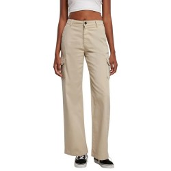 панталони,дамски,панталони,urban,classics,straight,high,waist,cargo,pants,soft,sea,graass,(beige)