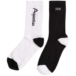 чорапи,мъжки,чорапи,urban,classics,zodiac,long,socks,2,pairs,black,white,aquarius,(multicolor)