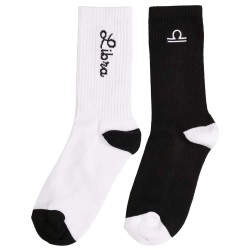 чорапи,мъжки,чорапи,urban,classics,zodiac,long,socks,2,pairs,black,white,libra,(multicolor)