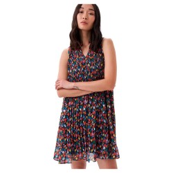 дънки,дамски,поли,и,рокли,salsa,jeans,a,line,sleeveless,short,dress,multicolor,(black)