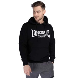 суичър,мъжки,пуловери,lonsdale,wolterton,hoodie,black,(black,white)
