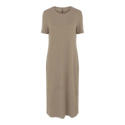 рокля,дамски,поли,и,рокли,pieces,onika,midi,short,sleeve,dress,beige,(silver,mink)
