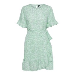 рокля,дамски,поли,и,рокли,vero,moda,henna,2,4,short,sleeve,short,dress,pastel,green,aop,mini,henna,vic,(orange)