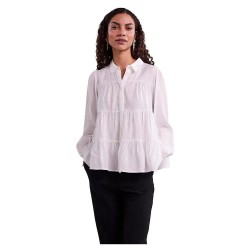 риза,с,дълъг,ръкав,дамски,блузи,дамски,ризи,yas,pala,long,sleeve,shirt,white,(star,white)