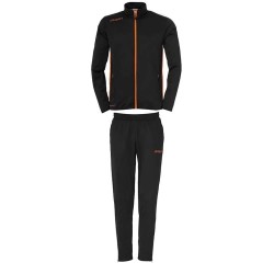 Анцуг Uhlsport Essential Classic tracksuit - Black (Black / Fluo Orange) анцуг,детски,анцузи,uhlsport,essential,classic,tracksuit,black,(black,fluo,orange)
