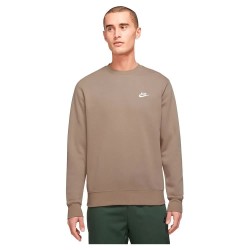 Блуза Nike Sportswear Club sweatshirt - Brown (Khaki / White) блуза,мъжки,пуловери,nike,sportswear,club,sweatshirt,brown,(khaki,white)