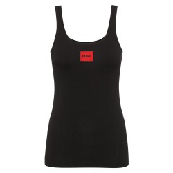 тениска,дамски,тениски,hugo,red,label,sleeveless,t,shirt,black,(black)