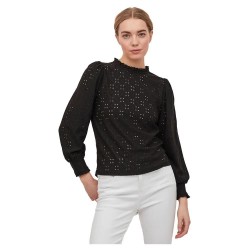 дамски,блузи,дамски,ризи,vila,kawa,long,sleeve,blouse,black,(black)