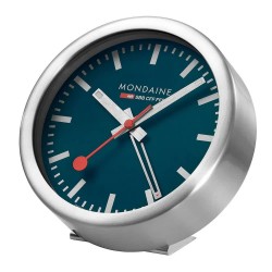 часовник,часовници,mondaine,alarm,125,mm,watch,silver