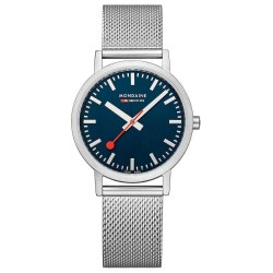 часовник,часовници,mondaine,classic,36,mm,woman,watch,silver,(deepest,blue,st.,steel,brushed,stainlees,steel,mesh)
