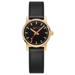 часовник,часовници,mondaine,evo2,gold,30,mm,woman,watch,black,(black,st.,steel,brushed,ip,gold,plated)