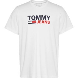 тениска,мъжки,тениски,tommy,jeans,corp,logo,short,sleeve,t,shirt,white,(white)