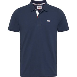 дънки,мъжки,блузи,с,яка,tommy,jeans,slim,placket,short,sleeve,polo,blue