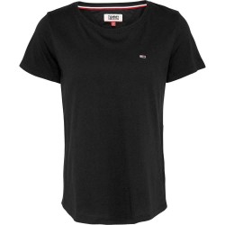 тениска,дамски,тениски,tommy,jeans,soft,short,sleeve,t,shirt,black,(black)