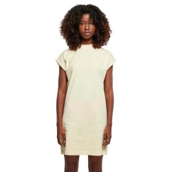 рокля,дамски,поли,и,рокли,build,your,brand,extended,short,sleeve,short,dress,white,(soft,yellow)