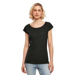 тениска,дамски,тениски,build,your,brand,wide,neck,short,sleeve,t,shirt,black