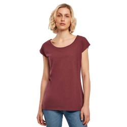 тениска,дамски,тениски,build,your,brand,wide,neck,short,sleeve,t,shirt,cherry,(red)