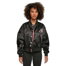 яке,дамски,якета,и,палта,starter,black,label,satin,college,bomber,jacket,black