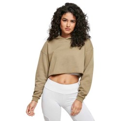 суичър,дамски,блузи,urban,classics,oversized,cropped,hoodie,khaki,(green)