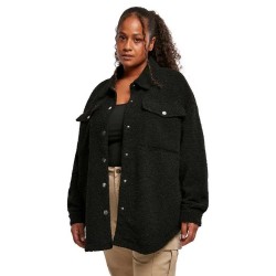 риза,с,дълъг,ръкав,дамски,блузи,дамски,ризи,urban,classics,sherpa,long,sleeve,shirt,black