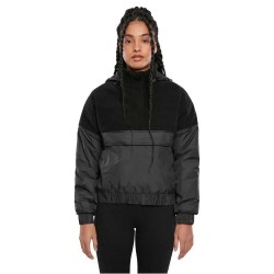 яке,дамски,якета,и,палта,urban,classics,sherpa,mix,jacket,black,(black,black)