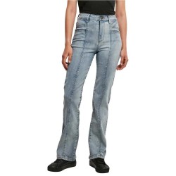 дънки,дамски,панталони,urban,classics,straight,slit,high,waist,jeans,tinted,light,blue,washed,(blue)