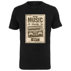 Тениска Mister tee Retro Boom short sleeve T-shirt - Black (Black) тениска,мъжки,тениски,mister,tee,retro,boom,short,sleeve,t,shirt,black,(black)